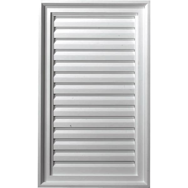 Ekena Millwork Vertical Urethane Gable Vent Louver, Non-Functional, 18"W x 29"H GVVE18X29D - main